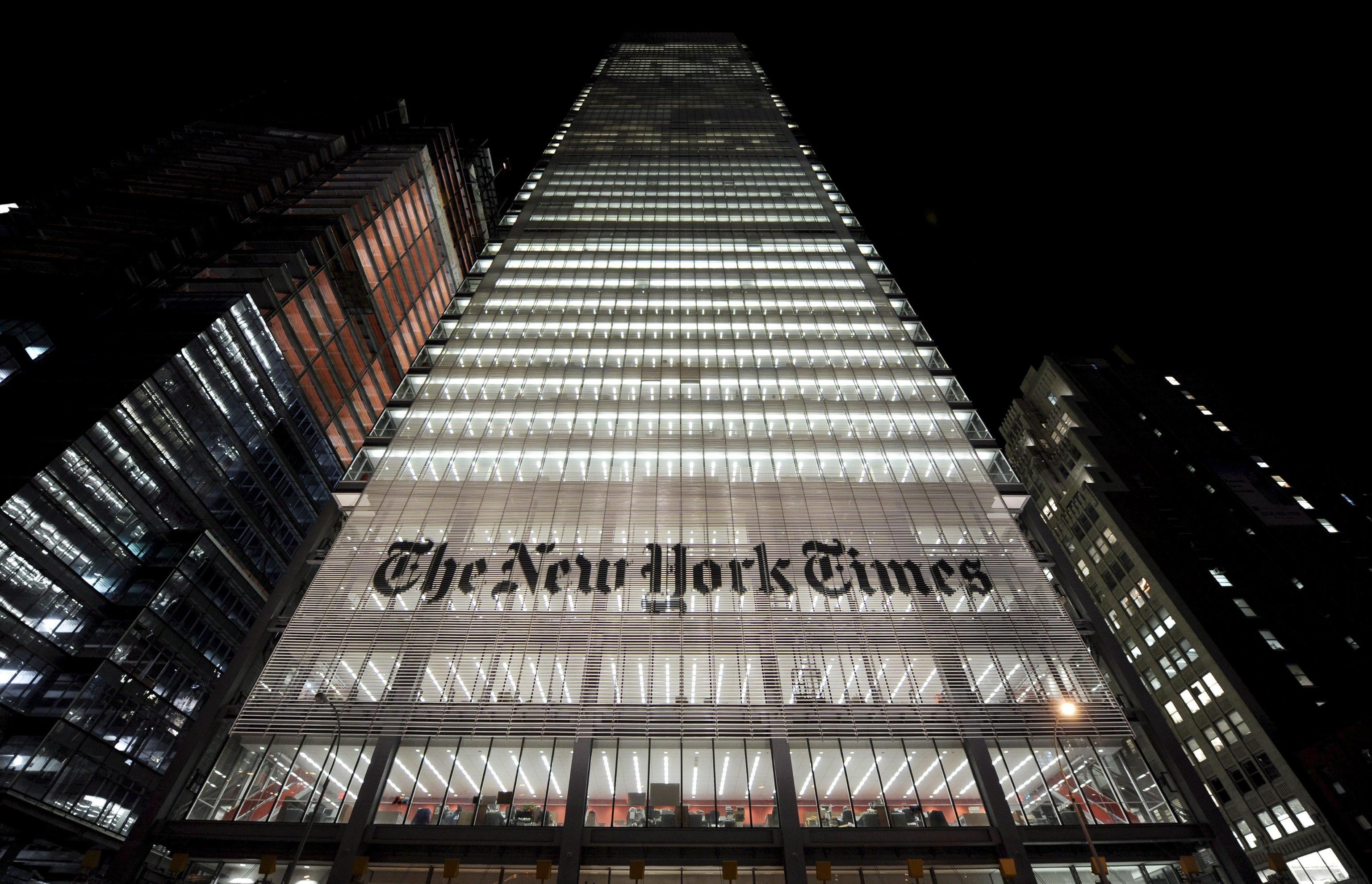 New York Times company income falls as it reshapes in digital age