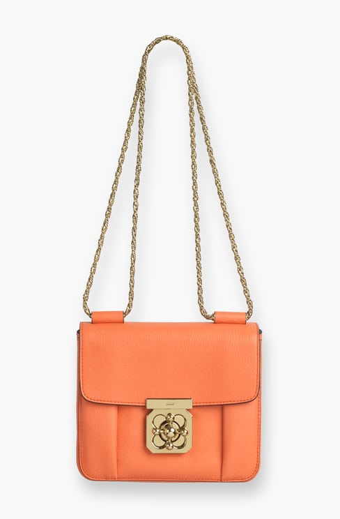 ELSIE SMALL BAG IN GRAINED LEATHER coral pop