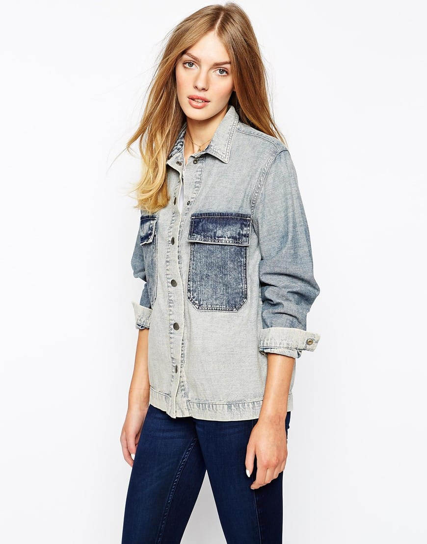 21_Giacca camicia di jeans Mih, oversized, con tasche a contrasto (338,99 € su Asos)