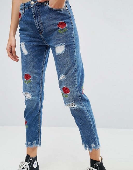 jeans toppe ricami